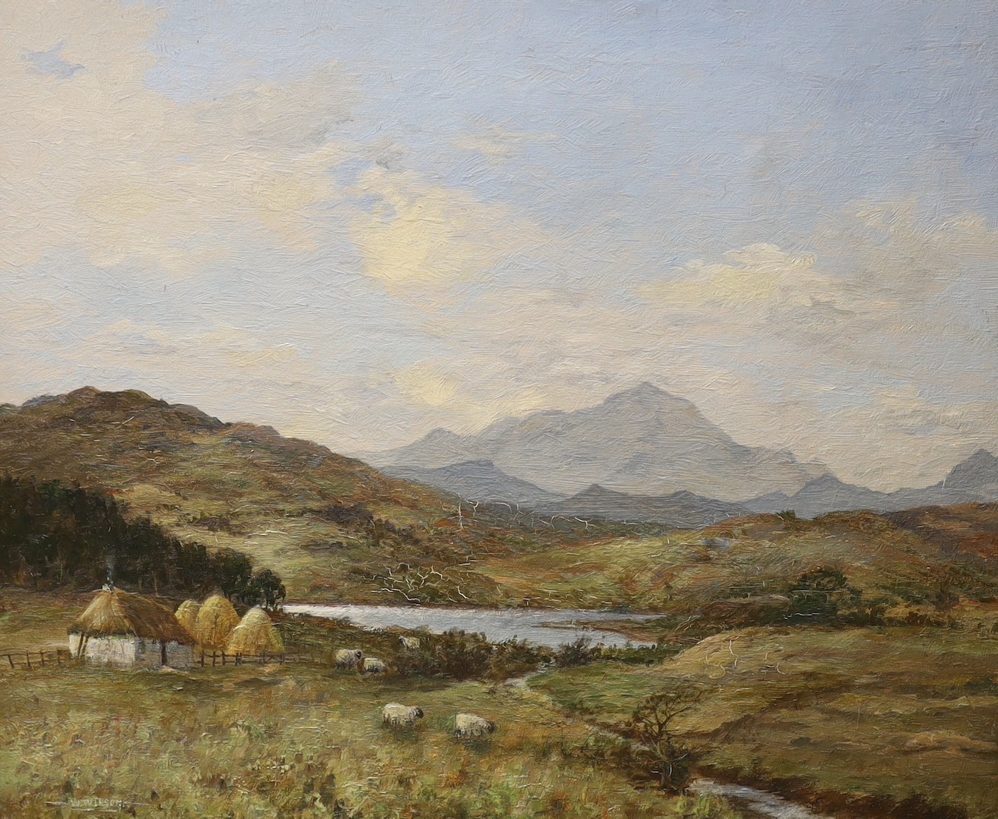 W. Wilson (c.1900), oil on canvas, 'Ben Cruachan', signed, 50 x 60cm